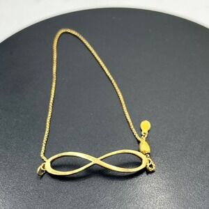 Alex and Ani Women's Infinity Pull Chain Sterling Silver Gold Plated Bracelet